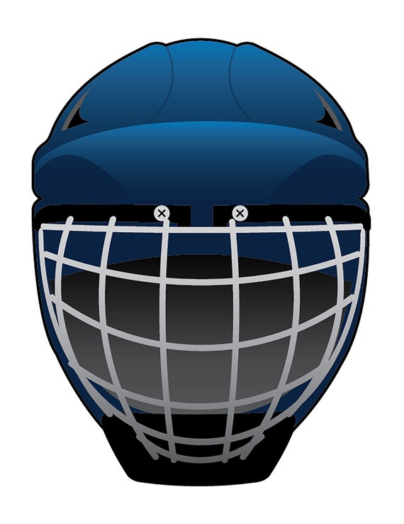 Hockey Helmet Blue INSTANT DOWNLOAD Hockey Decor | Etsy