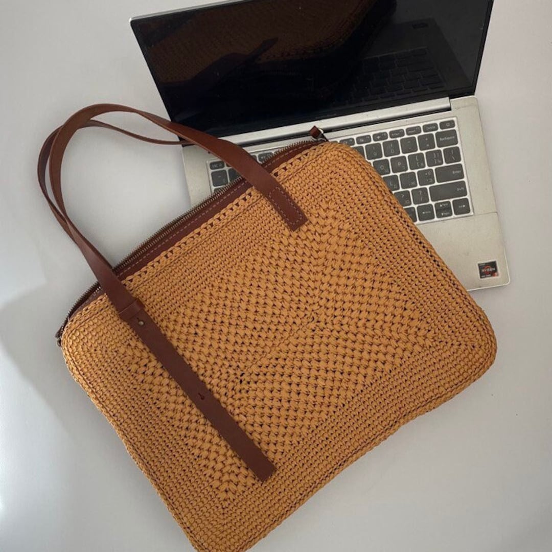 Totebag Crossbody Computer Bag Personalized Womens Laptop Etsy