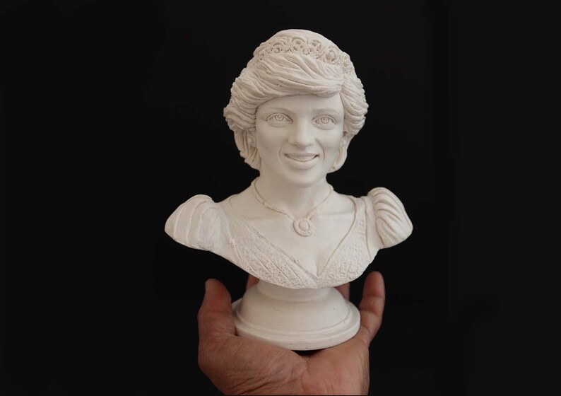 Bust of Princess Diana Sculpture Made of Resin Etsy
