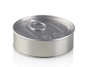 Cali Tin Can Self Seal Tuna Can Ring Pull with Clear Pop Top Lids