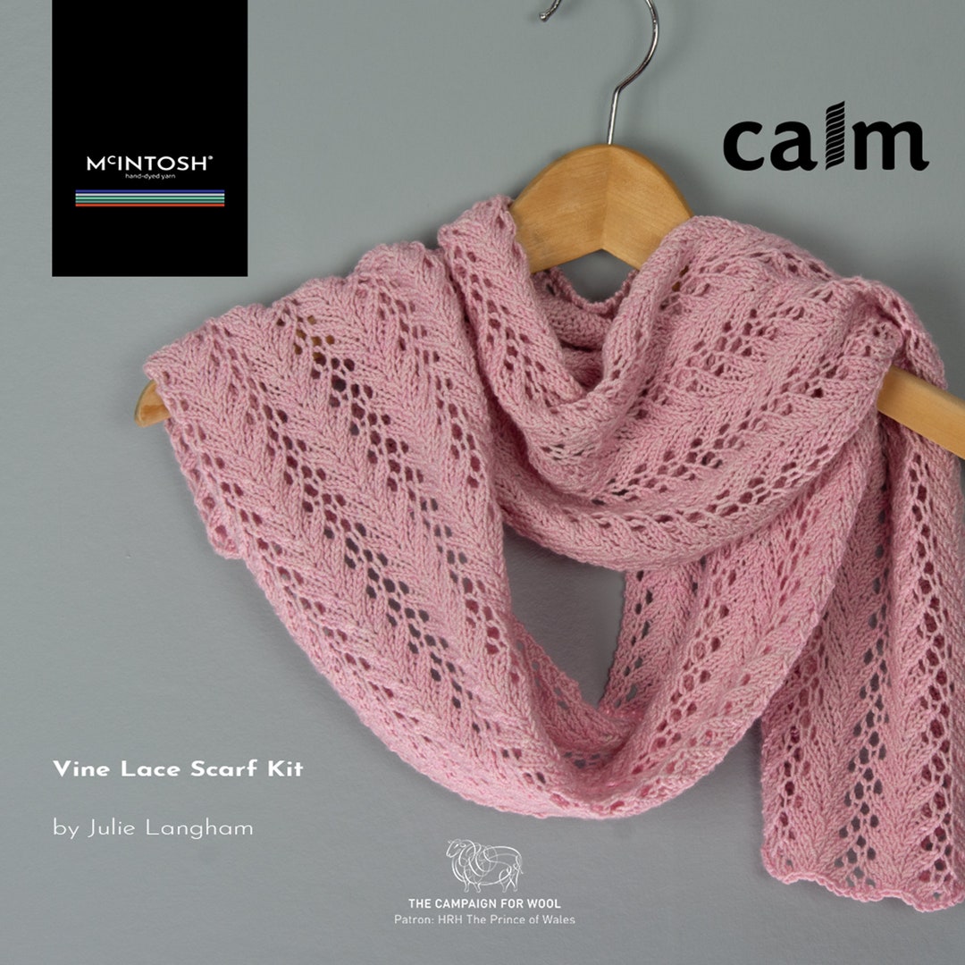 Vine Lace Scarf Kit by Julie Langham for Mcintosh - Etsy