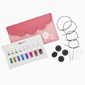 KnitPro | Zing | Deluxe Interchangeable Knitting Needle 5cm Mini Set
