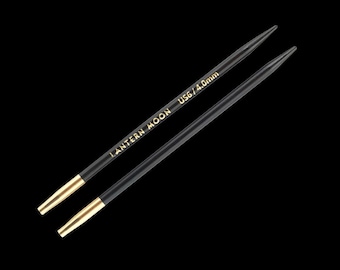 Puntas de aguja de tejer intercambiables con forma de luna y linterna