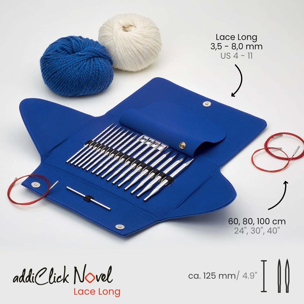 Addi | Addiclick Novel Lace Long | Interchangeable Knitting Needle Set ...