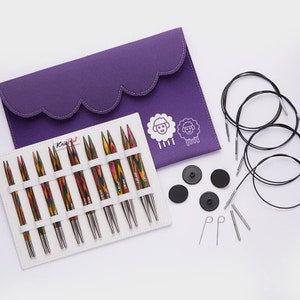 KnitPro | Symfonie | Conjunto de agulhas de tricô circulares intercambiáveis de luxo de 13 cm