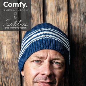 Comfy Hat Knitting Pattern by James McIntosh in DK
