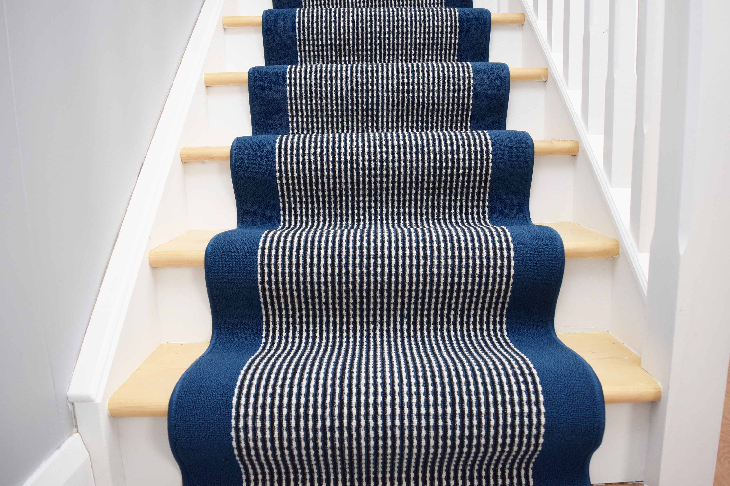 Hallway Stairway Runner Non Slip Navy Blue Washable Door Mat Etsy UK