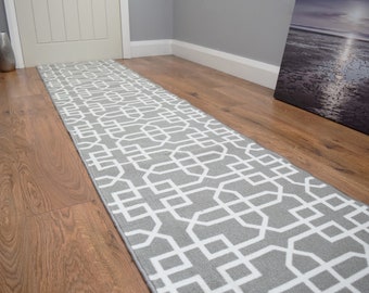 Grey Trellis Kitchen Entrance Mat Hallway Stairway Runner - Etsy UK
