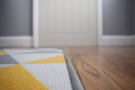 New Small Extra Large Yellow Ochre Washable Non-Slip Long Hall Kitchen Rugs  Mat