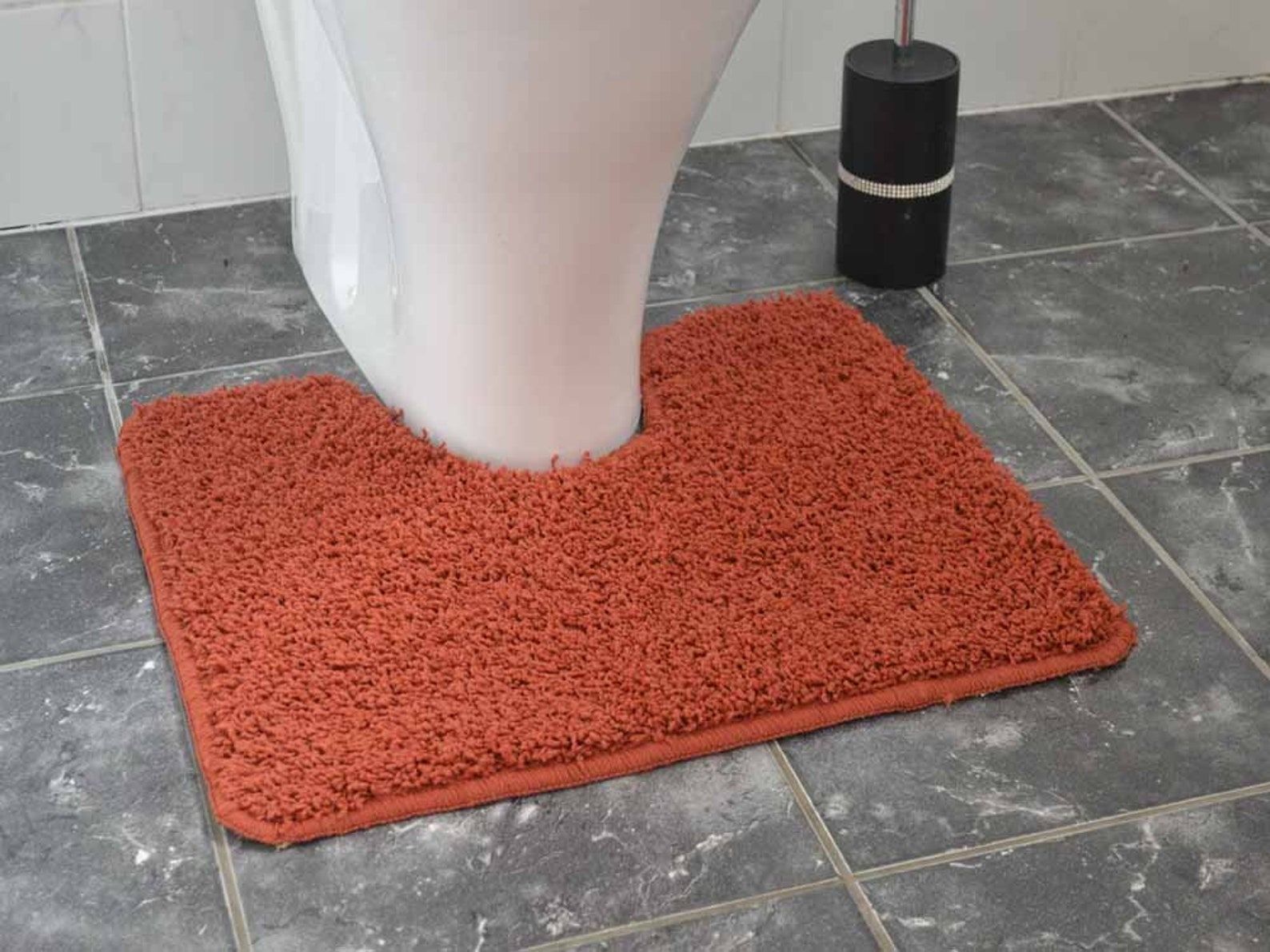 Rust Terracotta Bath Room Pedestal & Mat Set Non Slip Washable Etsy