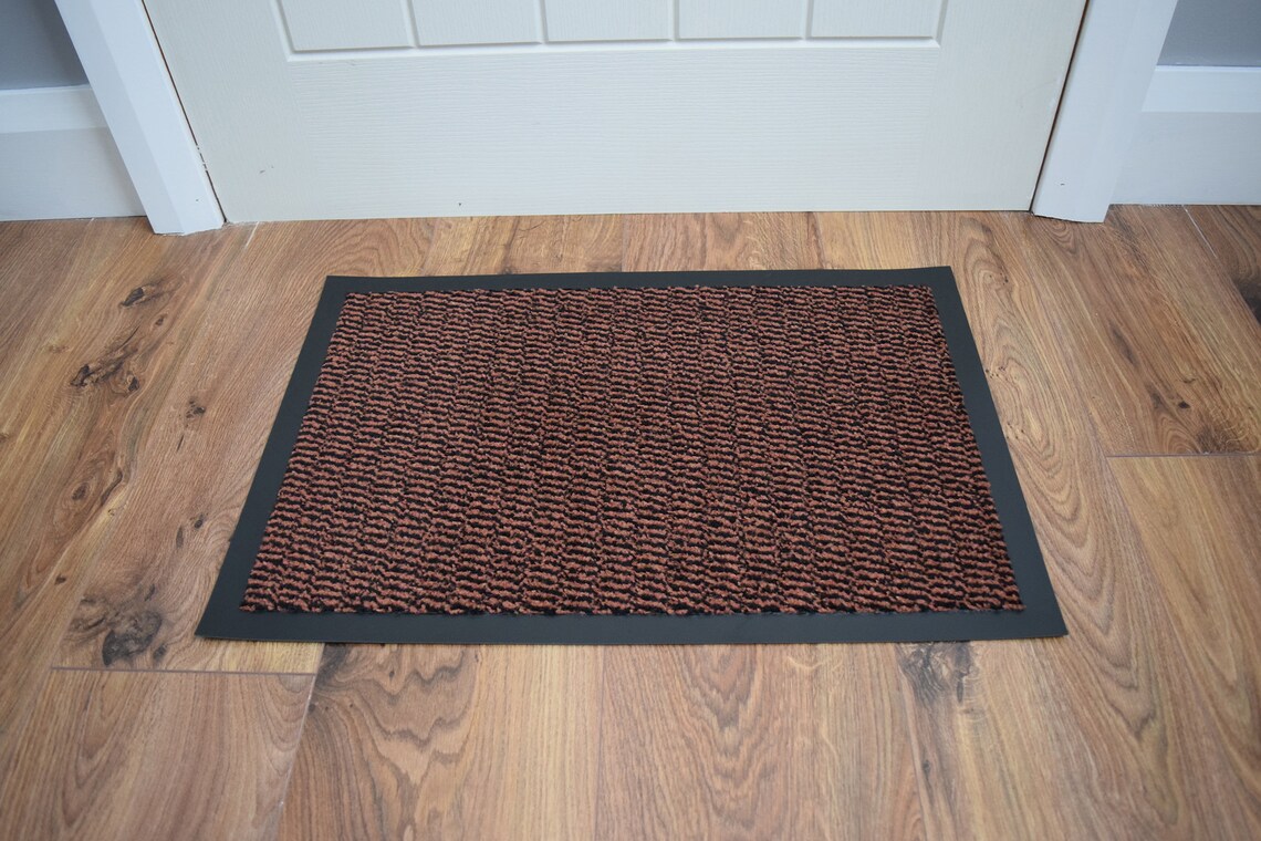 Barrier Door Mat Brown Black Dirt Trapper Rug Hallway Runner Etsy UK
