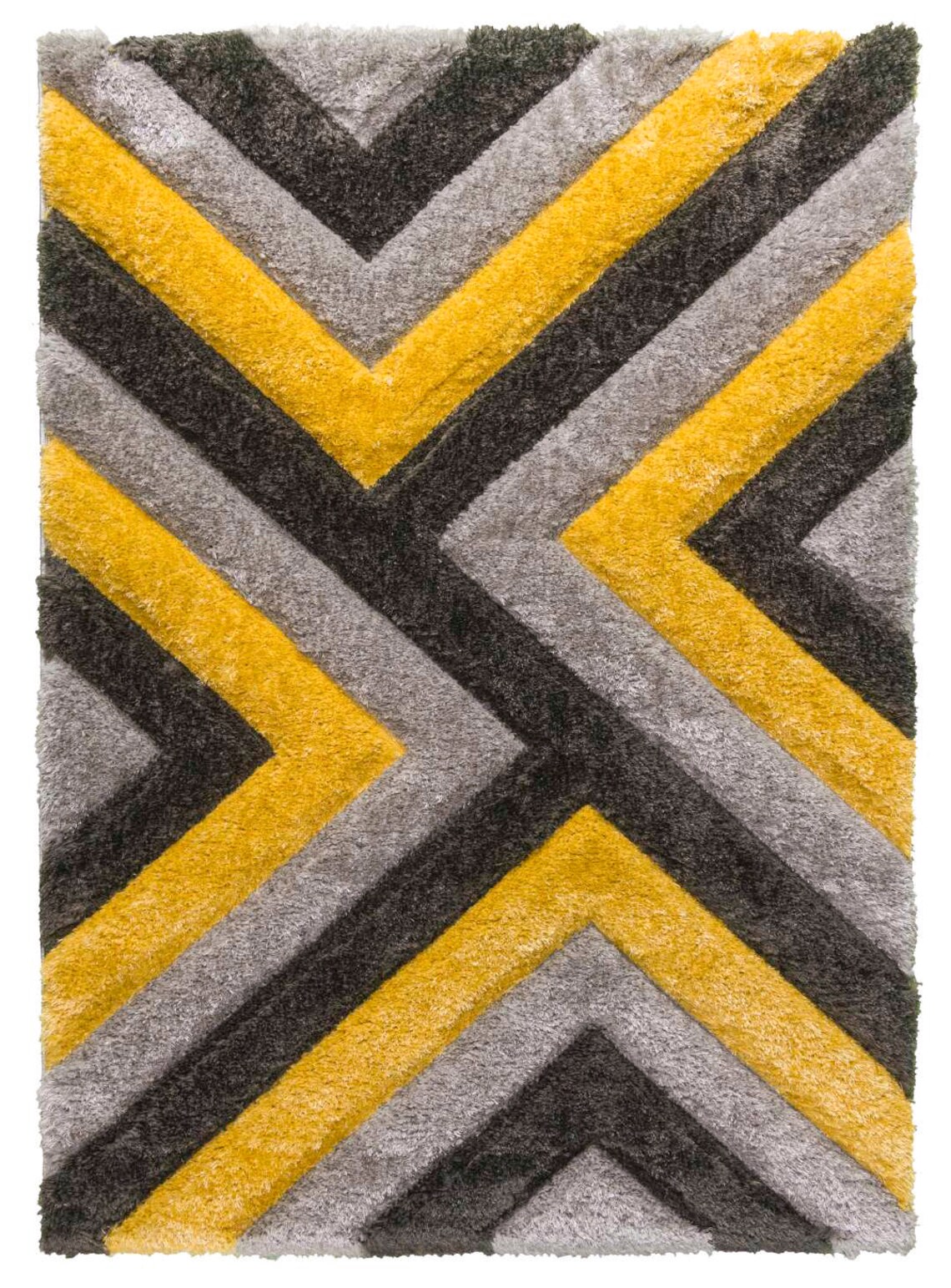 Yellow Grey Charcoal Living Room Rug Super Soft Mat 3D Modern Etsy UK