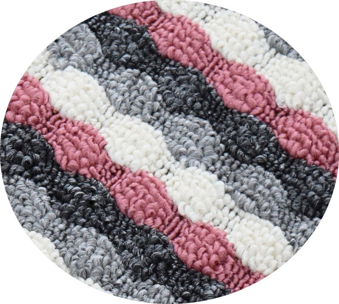 Grey Cream Pink Hallway Stairway Runner Rug Non Slip Washable Etsy