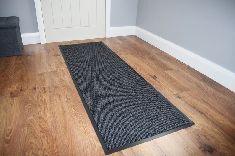 Barrier Mat Grey Dirt Trapper Rug Hallway Runner Door Mat Etsy