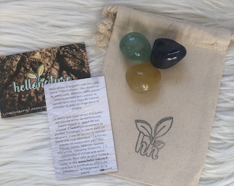 Kit de Lithothérapie - Concentration et Apprentissage - Lithothérapie - Pierres Naturelles