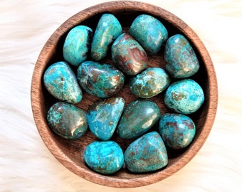 Chrysocolle - Pierre Roulée - Lithothérapie - Pierres Naturelles