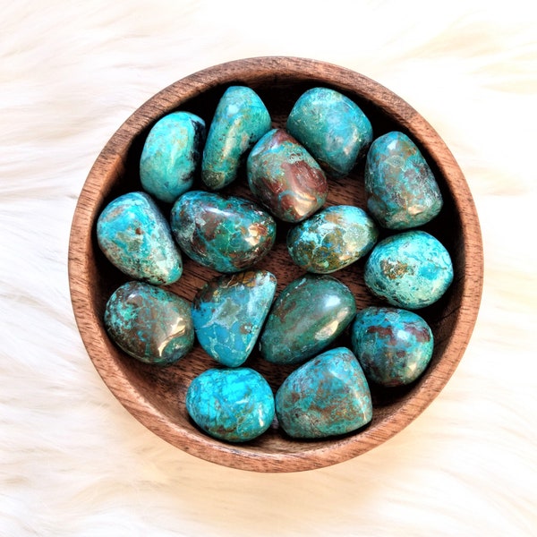 Chrysocolle - Pierre Roulée - Lithothérapie - Pierres Naturelles