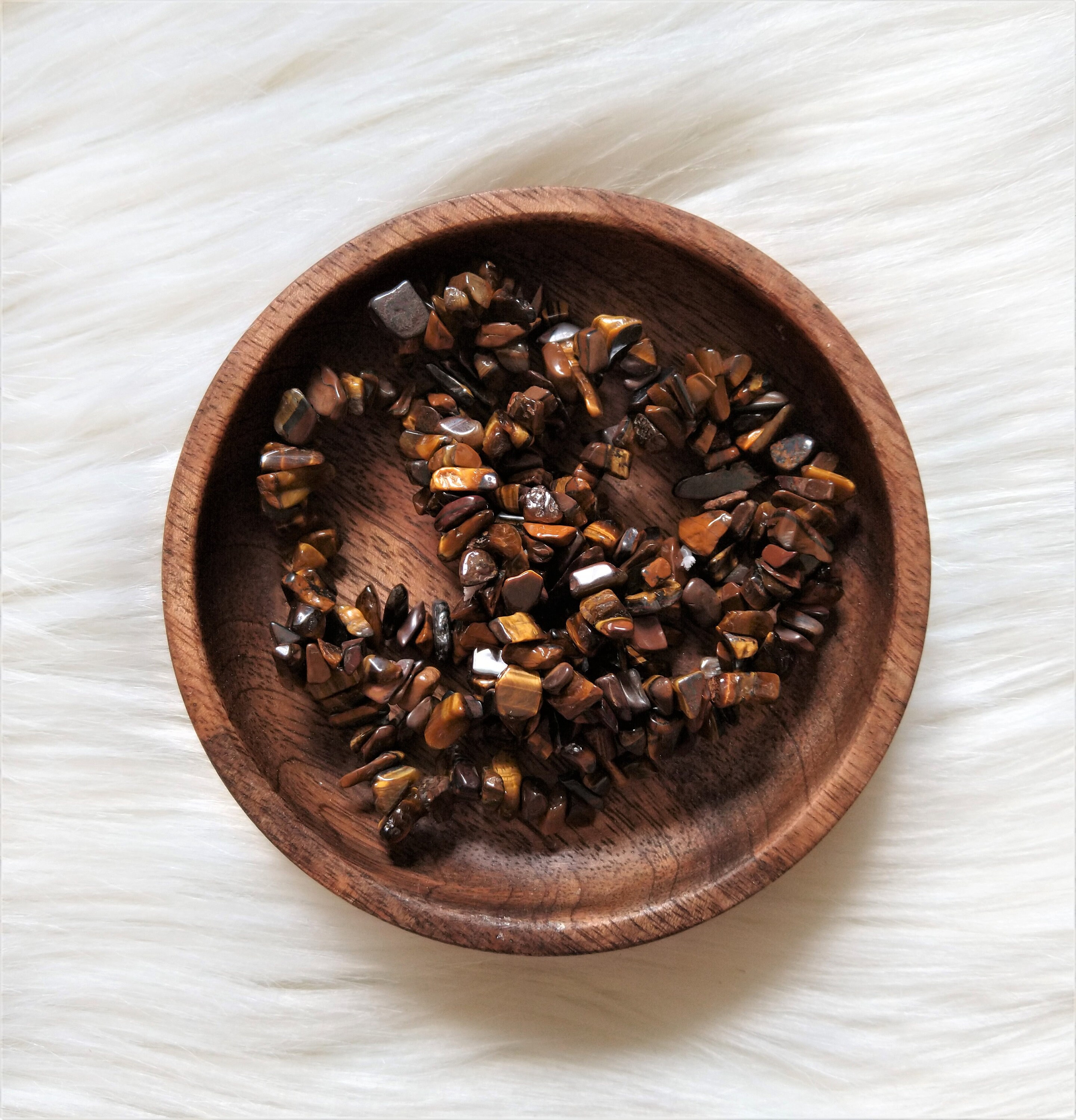 Oeil de Tigre - Bracelet Chips Lithothérapie Pierres Naturelles
