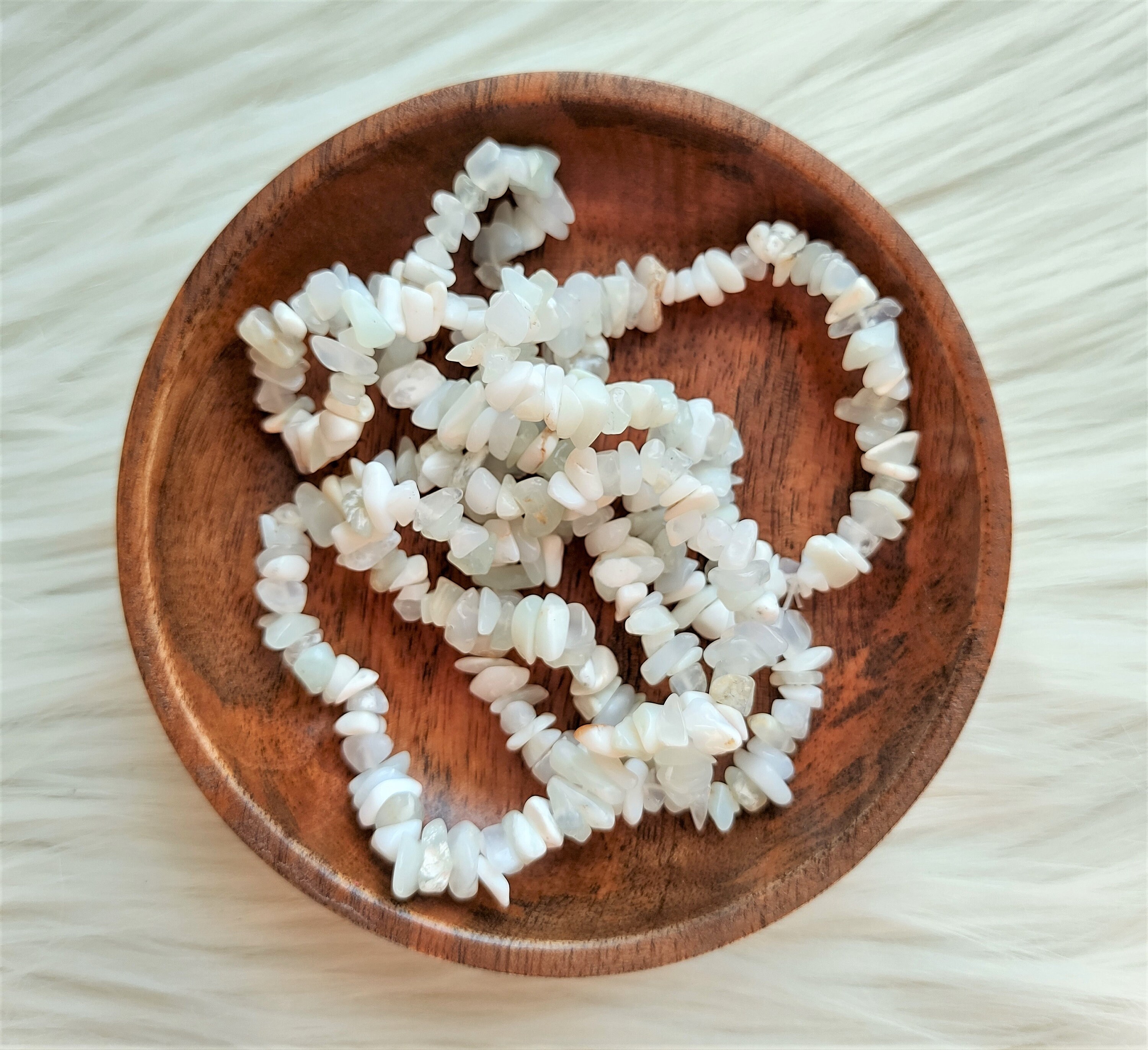 Opale Blanche - Bracelet Chips Lithothérapie Pierres Naturelles