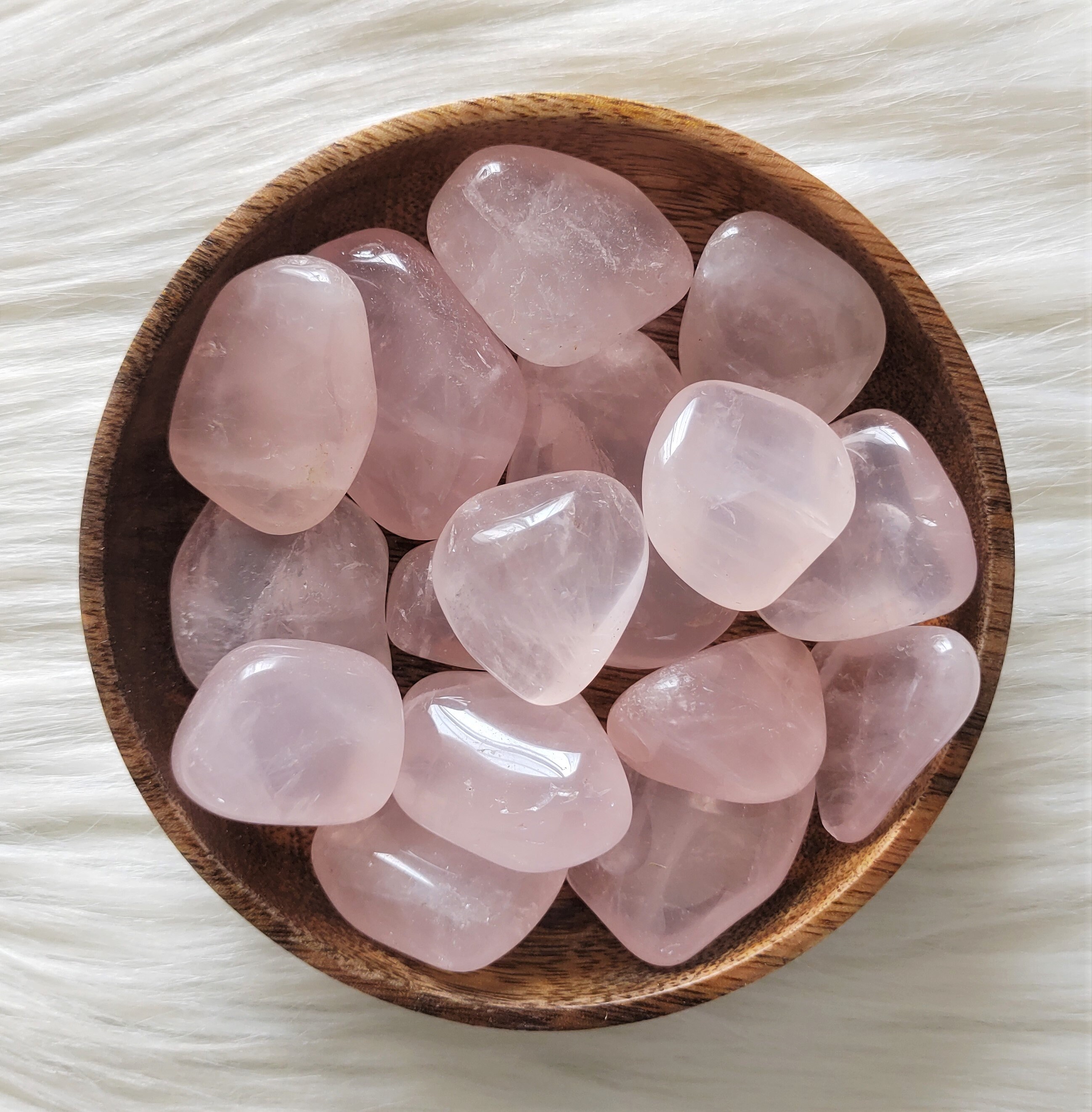 Quartz Girasol Rose - Pierre Roulée Lithothérapie Pierres Naturelles