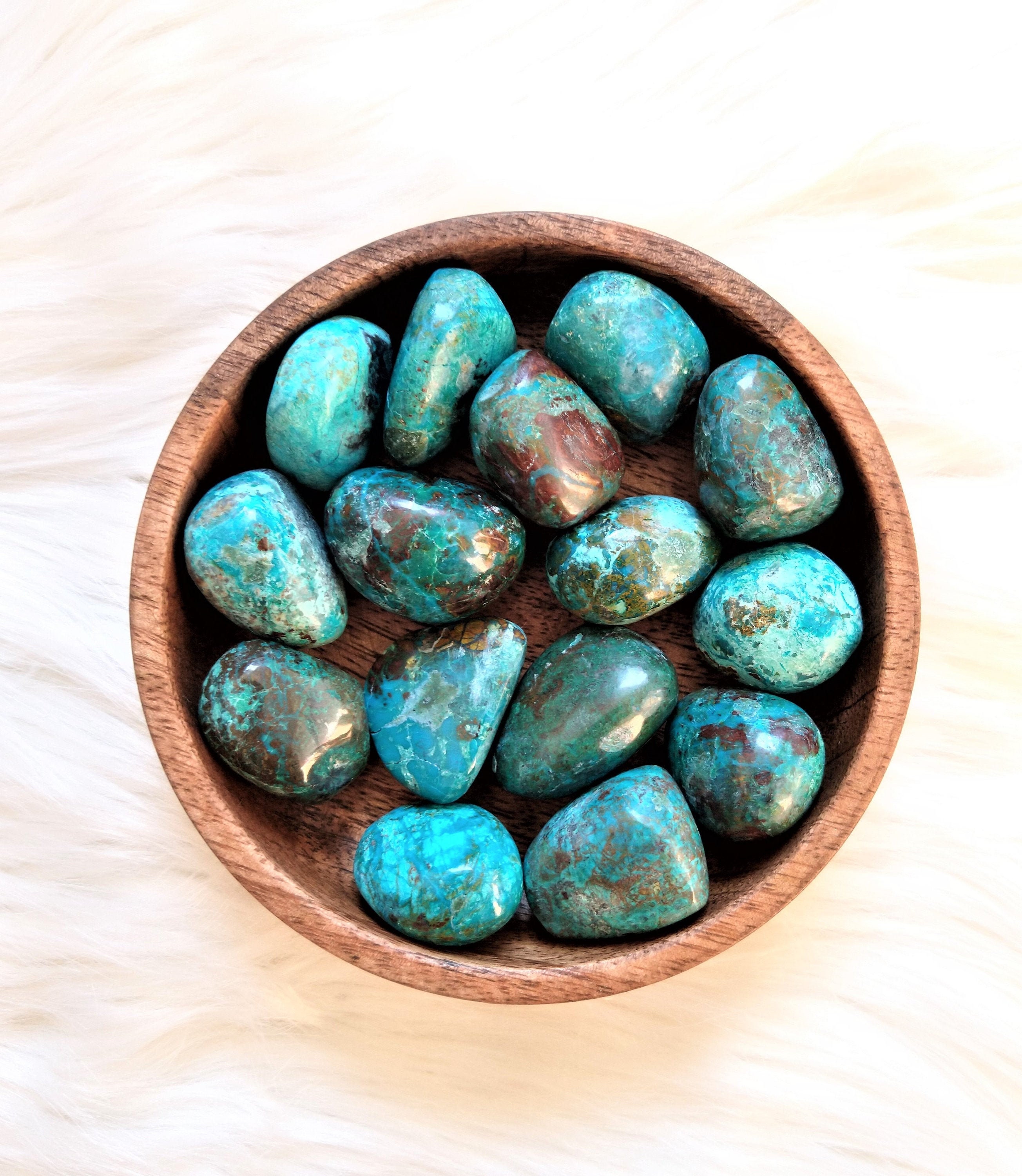 Chrysocolle - Pierre Roulée Lithothérapie Pierres Naturelles