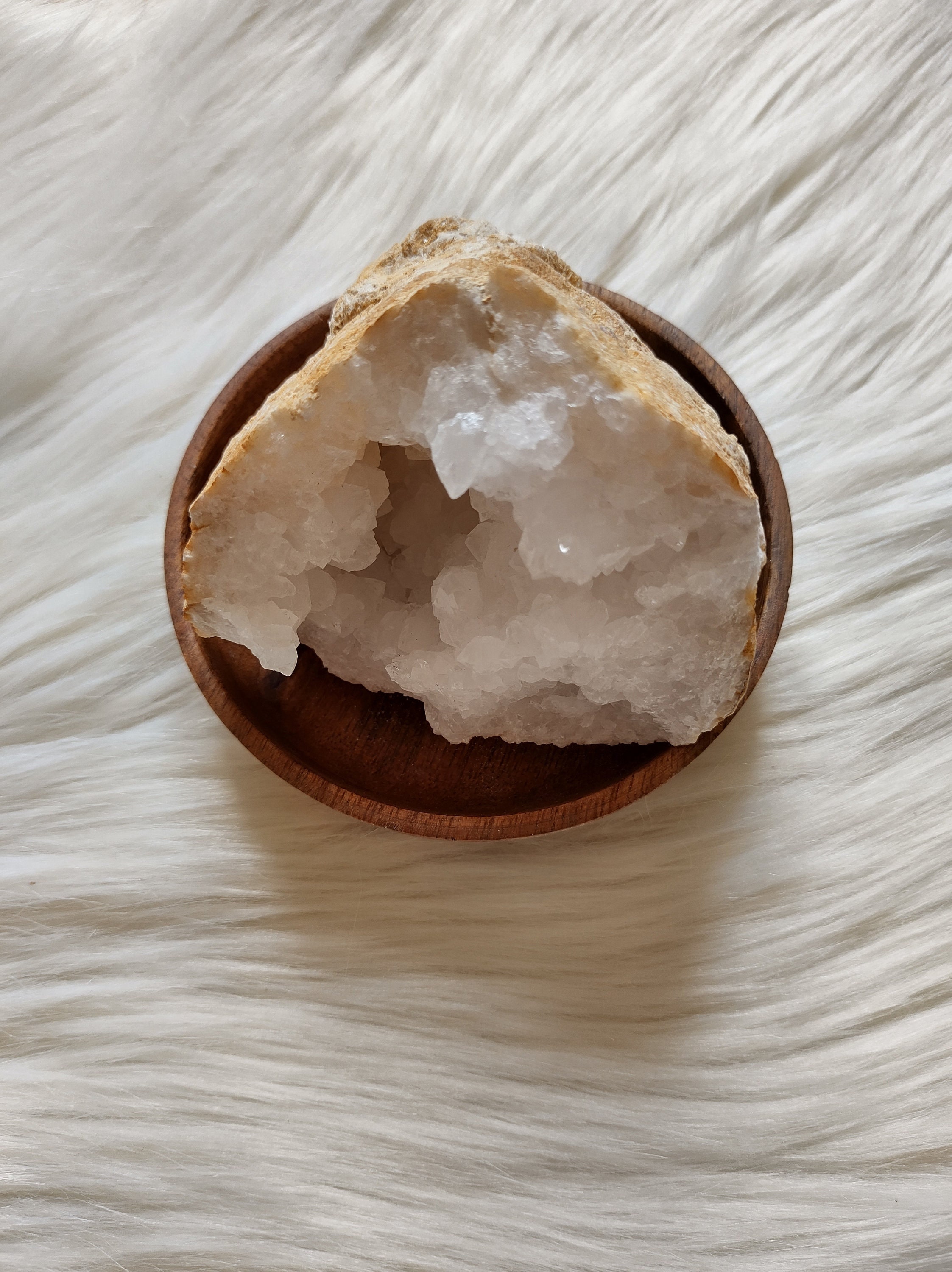 Géode de Quartz | Moitié - Pierre Brute Lithothérapie Pierres Naturelles