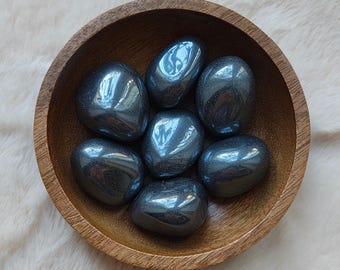 Hématite - Pierre Roulée - Lithothérapie - Pierres Naturelles - Ancrage - Structure - Bases Solides - Force - Prospérité - Endurance