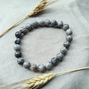 Jaspe Carte - Bracelet 8mm - Lithothérapie - Pierres Naturelles - Enfant intérieur - Potentiel - Equilibre - Pardon - Nouveau départ