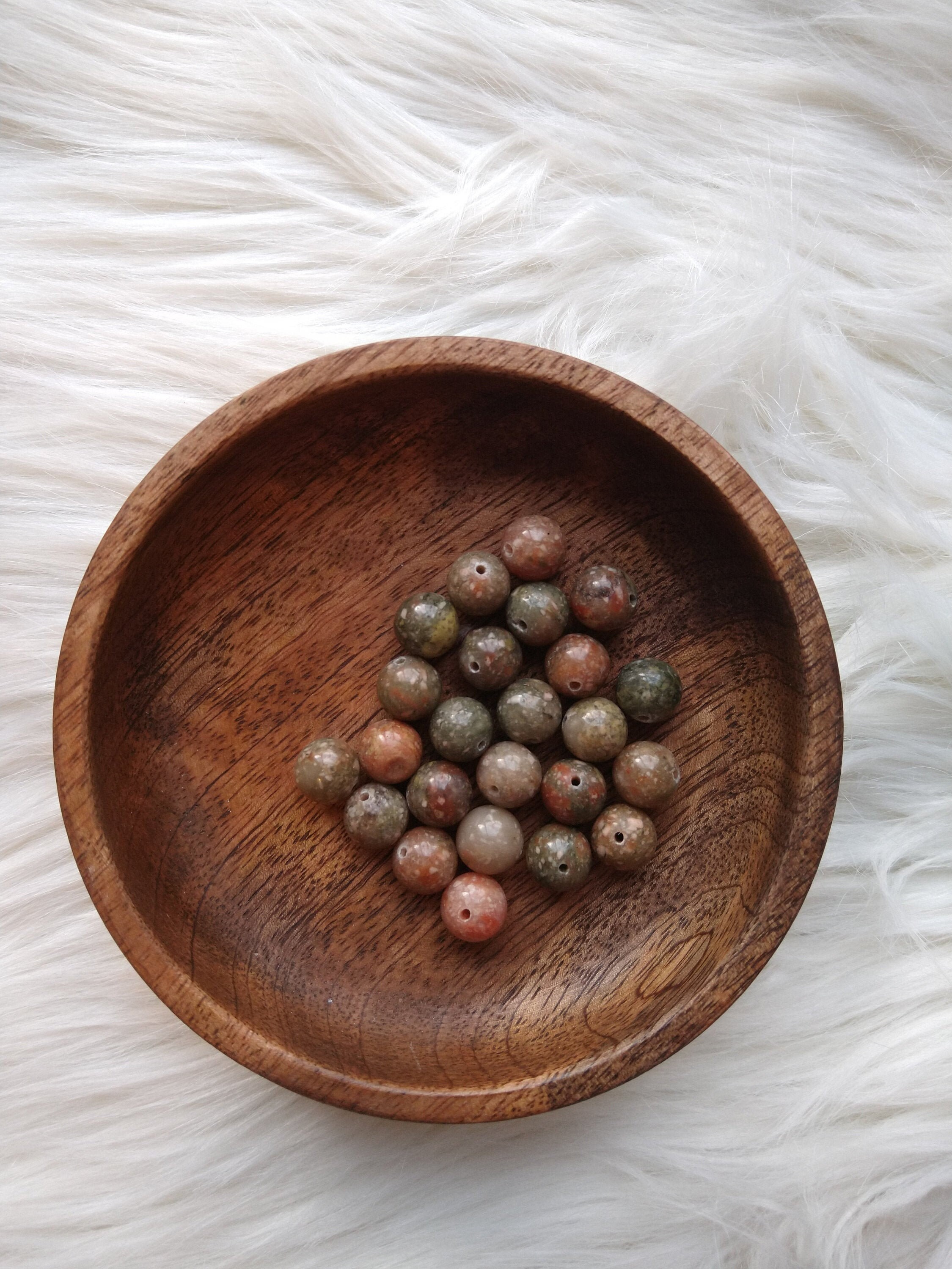 Unakite - Perles de 10mm | x20 Lithothérapie Pierres Naturelles