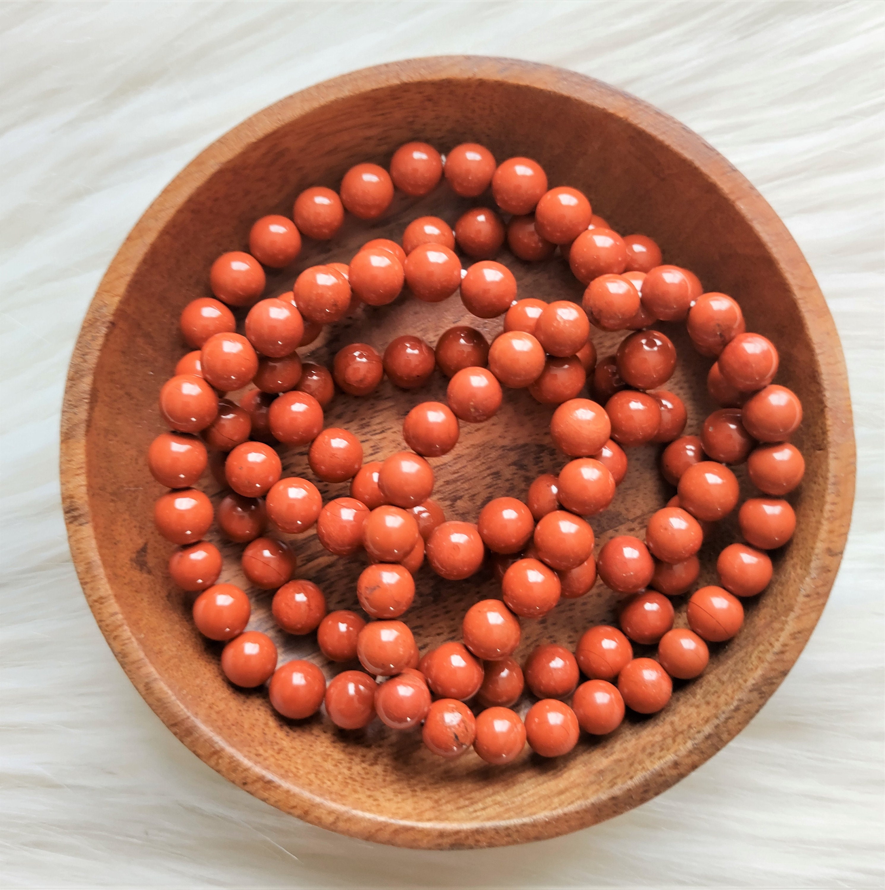 Jaspe Rouge - Bracelet 8mm Lithothérapie Pierres Naturelles