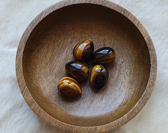 Tiger's Eye - Egg Shape - Lithotherapy - Natural Stones - Balance - Emotional Regulation - Sensitivity - Strength - Protection