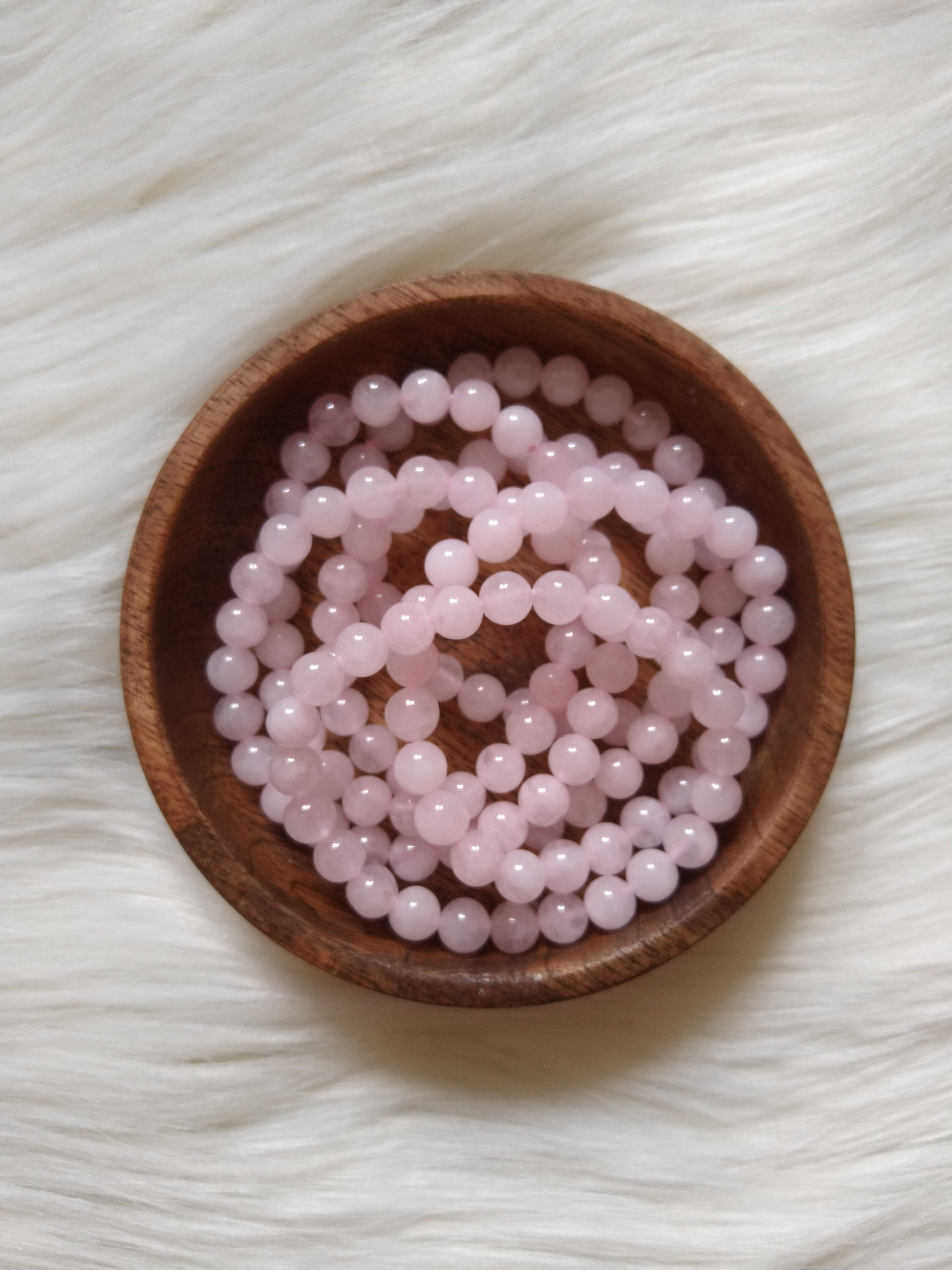 Quartz Rose - Bracelet 8mm Lithothérapie Pierres Naturelles