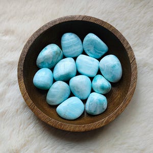 Hemimorphite - Tumbled Stone - Lithotherapy - Natural Stones - Communication - Motivation - Discipline - Concentration - Eloquence