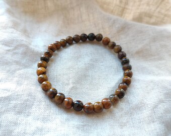 Tiger's Eye - 6mm Bracelet - Lithotherapy - Natural Stones - Balance - Emotional Regulation - Sensitivity - Strength - Protection