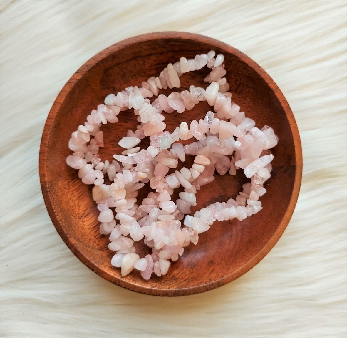 Morganite - Bracelet Chips Lithothérapie Pierres Naturelles