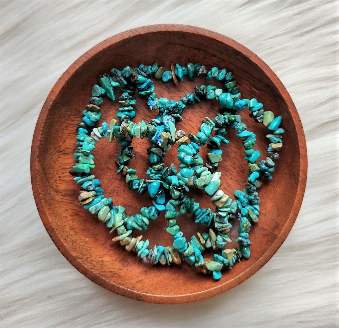 Turquoise - Bracelet Chips Lithothérapie Pierres Naturelles