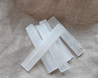Selenite - Stick - Lithotherapy - Natural Stones - Light - Purification - Consciousness - Intuition - Expansion - Dreams - Clarity