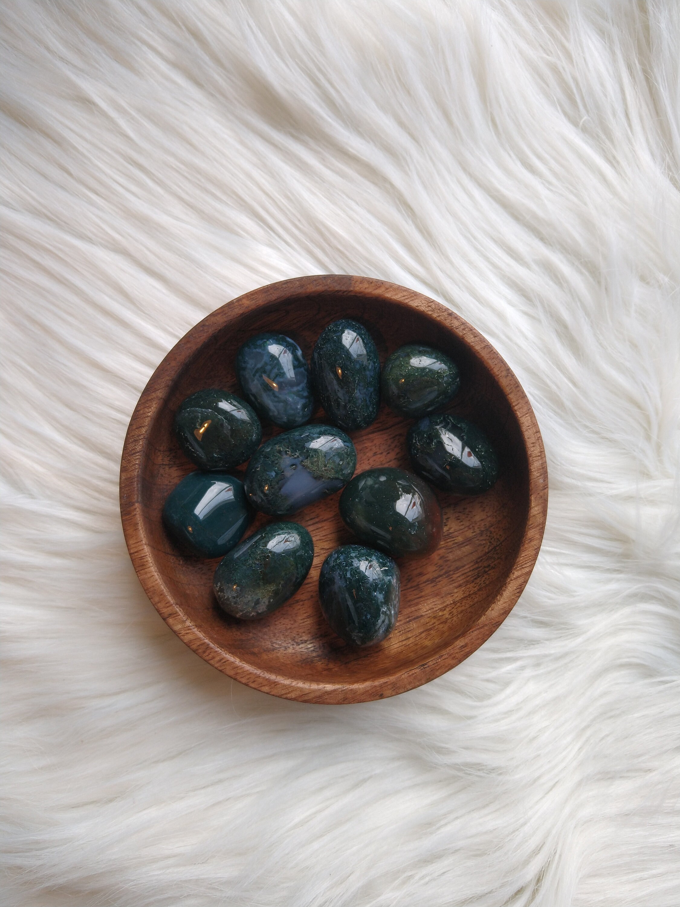 Agate Mousse - Pierre Roulée Lithothérapie Pierres Naturelles