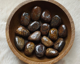 Bronzite - Tumbled Stone - Lithotherapy - Natural Stones - Inner Peace - Unblocking Inner Blockages - Deliverance - Anchoring