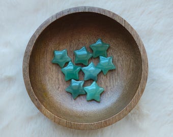 Green Aventurine - Star Shape - Lithotherapy - Natural Stones - Self-Control - Meditation - Love - Calm - Perseverance - Patience