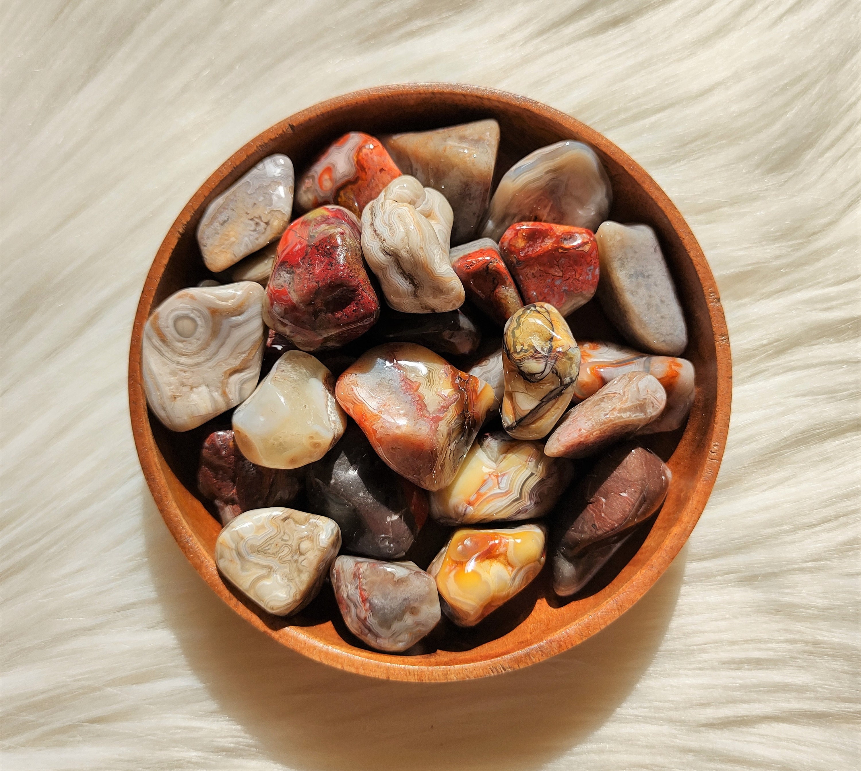 Agate Crazy Lace - Pierre Roulée Lithothérapie Pierres Naturelles