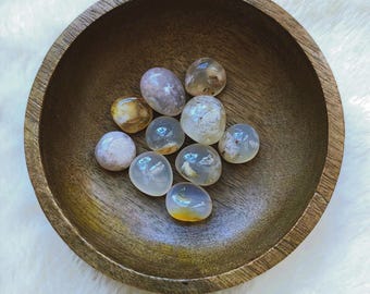 Cherry Blossom Agate - Tumbled Stone - Lithotherapy - Natural Stones - Growth - Rebirth - Serenity - Letting Go