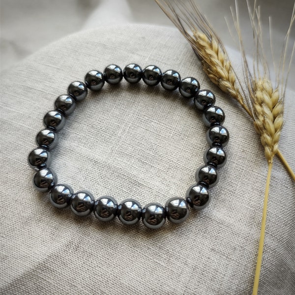 Hématite - Bracelet 8mm - Lithothérapie - Pierres Naturelles