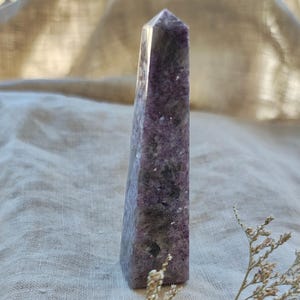 Lepidolite - Obelisk - Lithotherapy - Natural Stones - Transition - Liberation - Changes - Healing - Spirit - Mediumship - 54