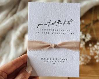 Personalised Wedding Card, To The Happy Couple, Newly Weds Card, New Couple Card, Congratulations Card, Wedding Date Card, Just Married Card