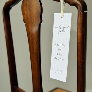 Personalised Wedding Reserved Seat Signs, Seating Tags, Reserved row, Reserved Chair, Printed Wedding Details, Wedding Stationery