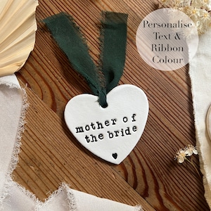 Regalo per la madre della sposa, ricordo della madre della sposa in argilla, regalo per la festa nuziale, regali per la damigella d'onore, ricordo dell'argilla, regalo di nozze personalizzato