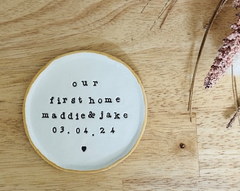 Personalised First Home Key Dish Gift, Key Tray, Our First Home, First Home Present, Housewarming Gift, New House Gift, Moving Present