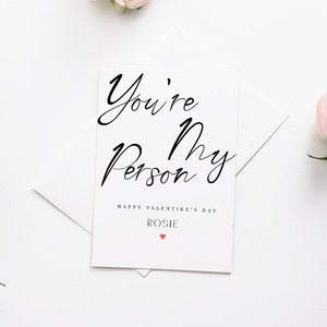 Personalised Valentines Day Card, Couples Valentine&#39;s Card, Card For Couples, Love Card, Happy Valentines Day Card, Boyfriend, Girlfriend