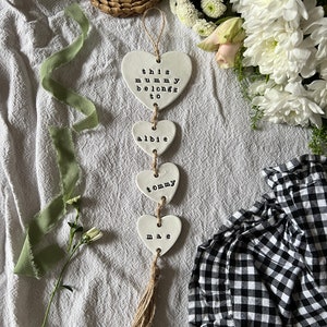 Personalised Mothers Day Gift, Mother&#39;s Day Plaque, Gifts for Mum, Mother Wall Hanging, Mum Keepsake, New Mummy Gift, Mummy present, Sign